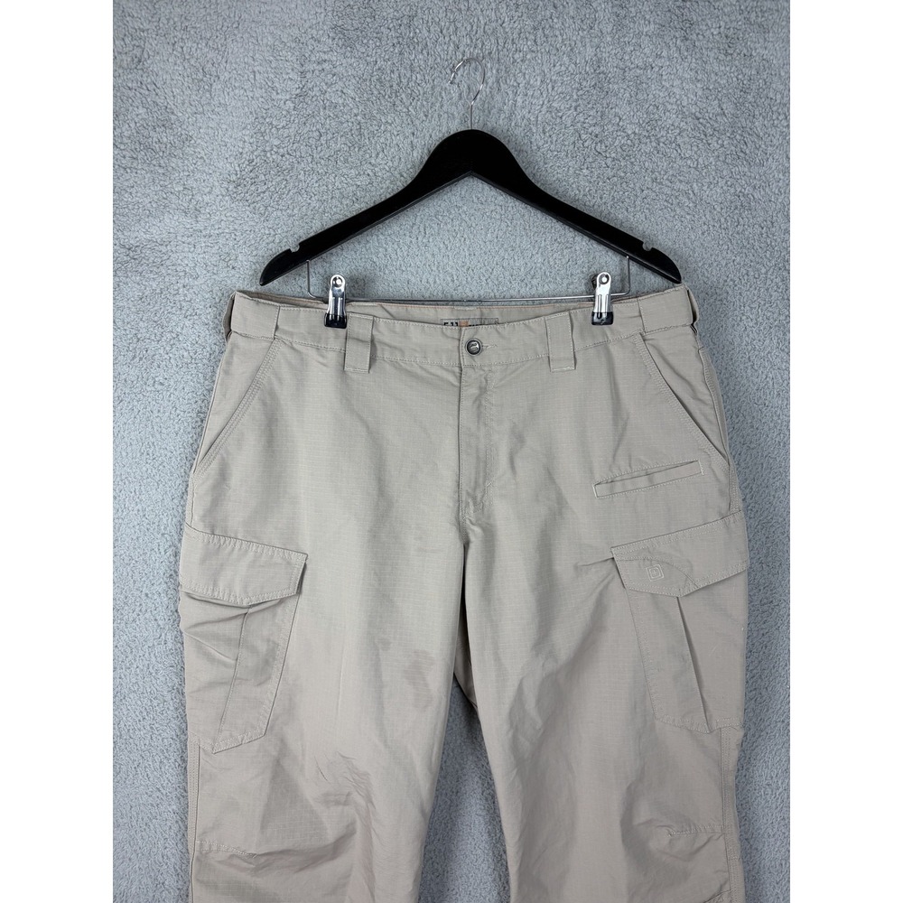 5.11 Tactical Pants Mens 40x30 Beige Cargo Ripstop Hiking Workwear Regular Fit
